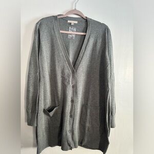 Woman Within cotton knit cardigan